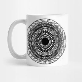 Black and white intricate mandala design Mug